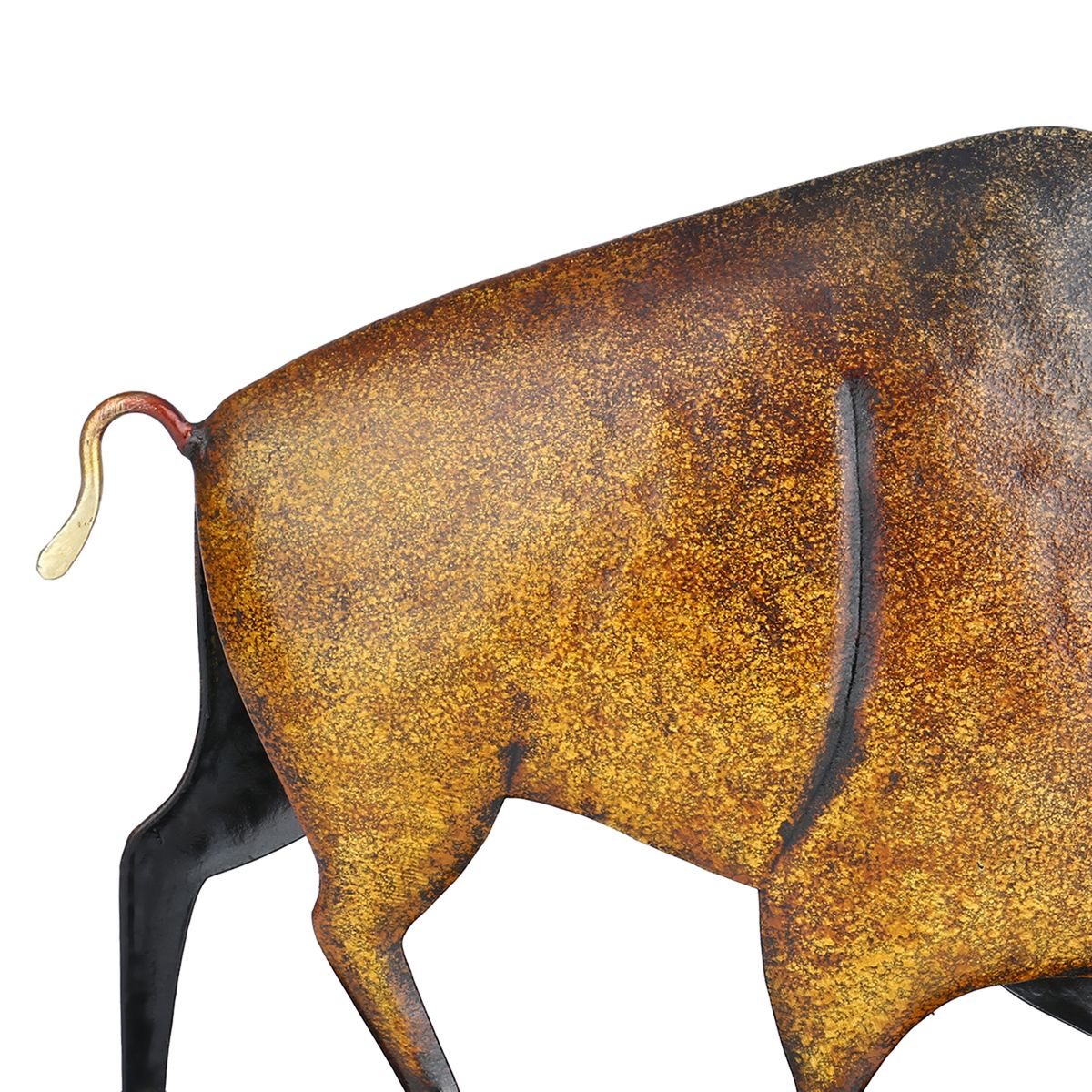Tooarts Animal Sculpture Iron American Bison Sculpture Art