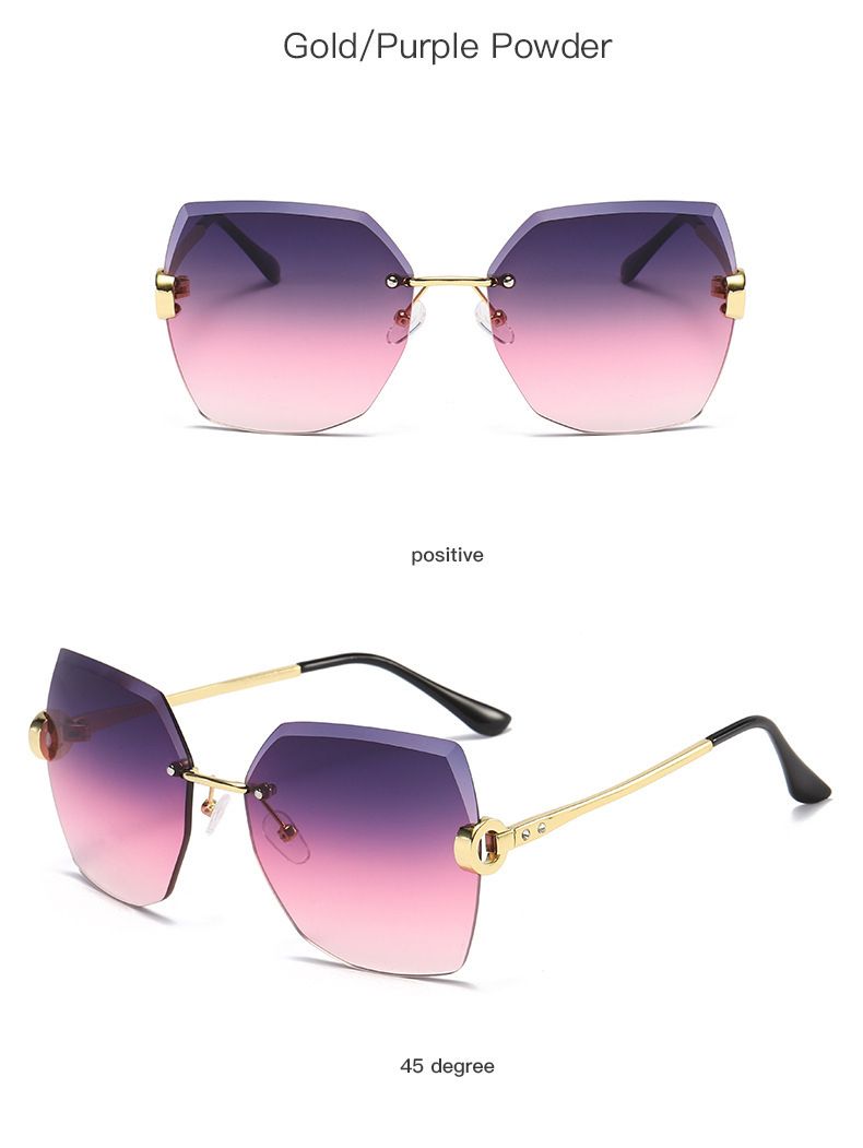 Diamond Trimming Cut-Edge Ladies UV Protection Sunglasses