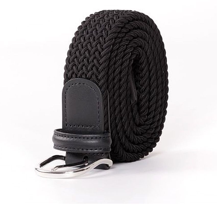 Unique Woven Braided Elastic Belt -BLACK
