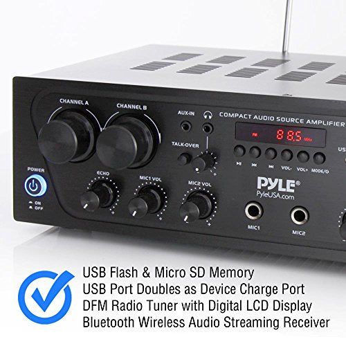 Pyle Wireless Karaoke Bluetooth Stereo Receiver  4 Channel P