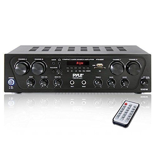 Pyle Wireless Karaoke Bluetooth Stereo Receiver  4 Channel P