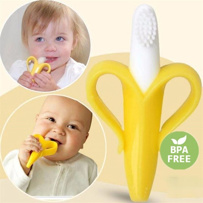 Banana Teether Teether Toy Baby Molar Sti K Baby Molar Milk Toothbrush-yellow