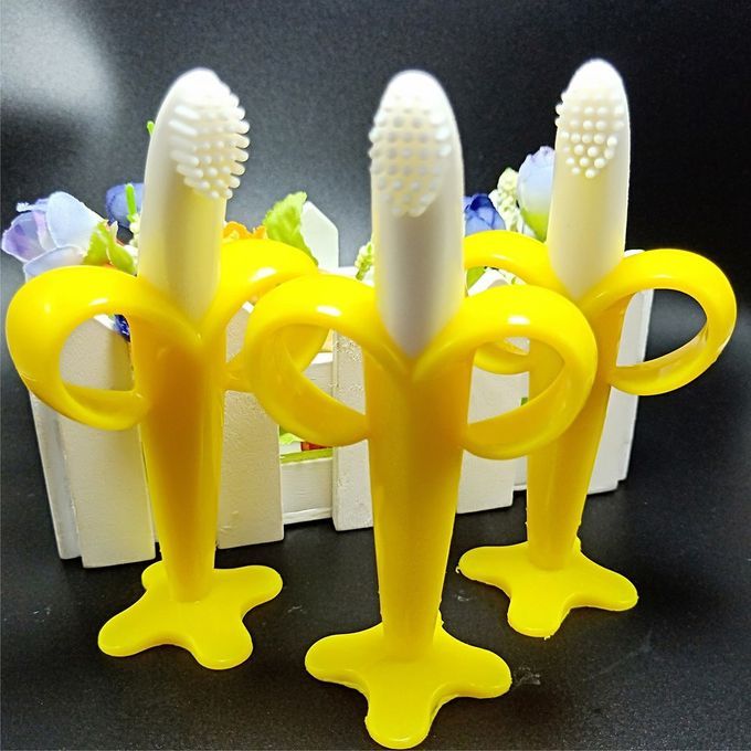 Banana Teether Teether Toy Baby Molar Sti K Baby Molar Milk Toothbrush-yellow
