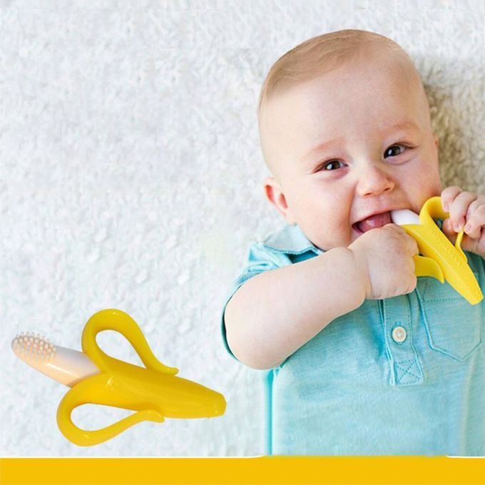 Banana Teether Teether Toy Baby Molar Sti K Baby Molar Milk Toothbrush-yellow