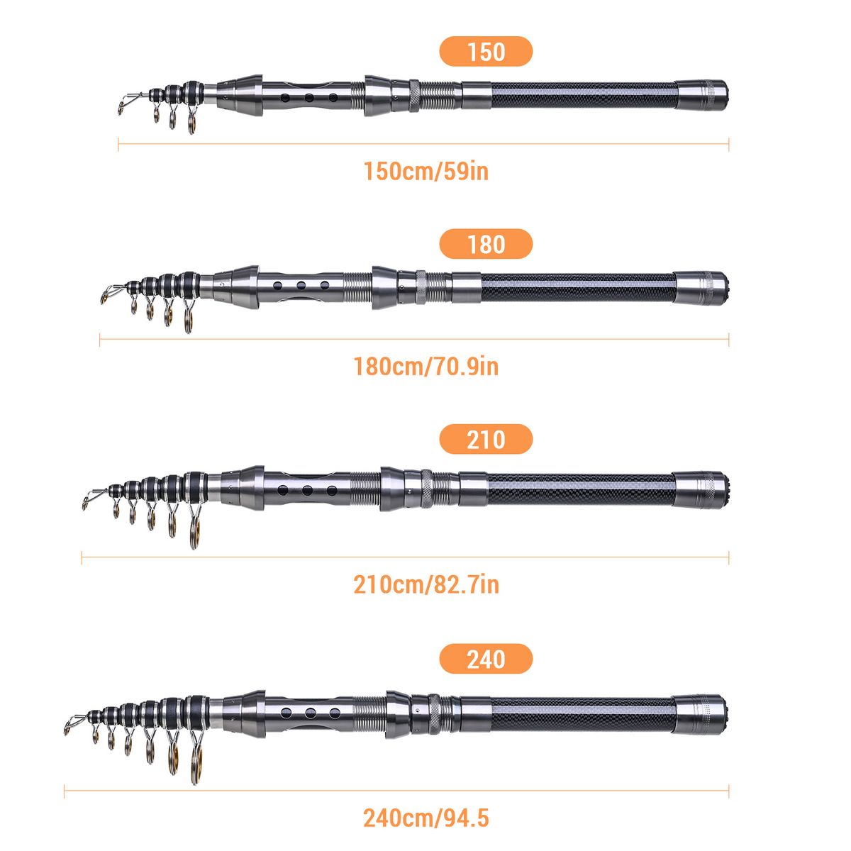 Telescopic Fishing Reel Carbon Fiber Fishing Rod Spinning