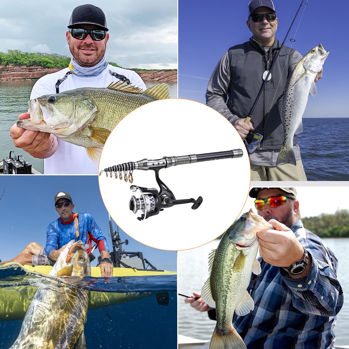 Telescopic Fishing Reel Carbon Fiber Fishing Rod Spinning