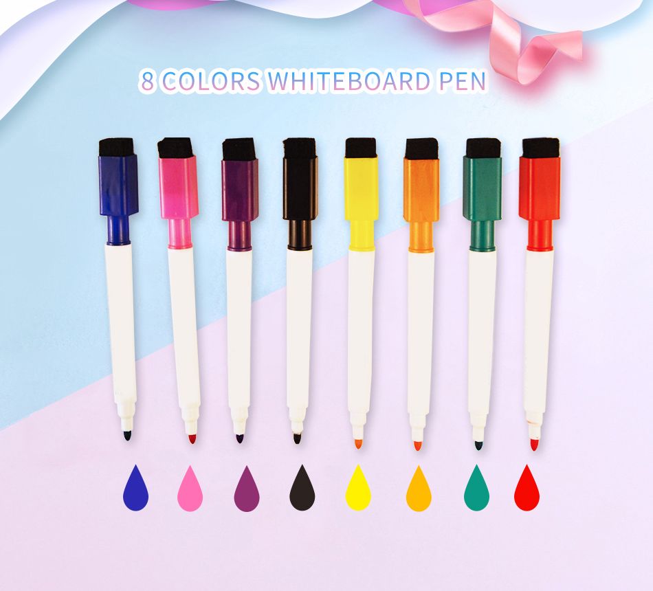 Yibai 8pcs Magnetic Whiteboard Pen Drawing And Rec