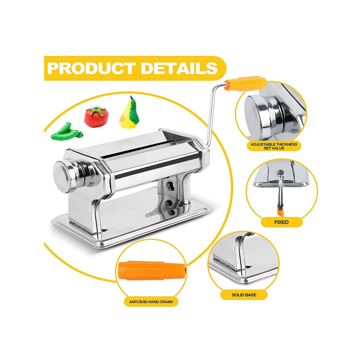 Polymer Clay Roller Machine Set Stainless Steel Polymer