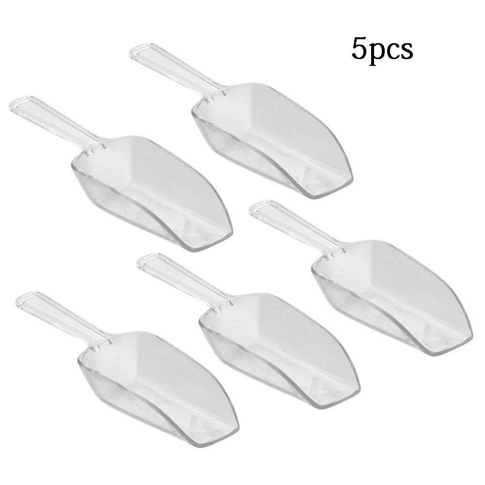 5 Pcs Mini Plastic Ice Shovel Kitchen Flour Food Candy Ice Cream Scoop Dessert Pelles Bonbons Beans Scoops Party Buffet Tools-5pcs