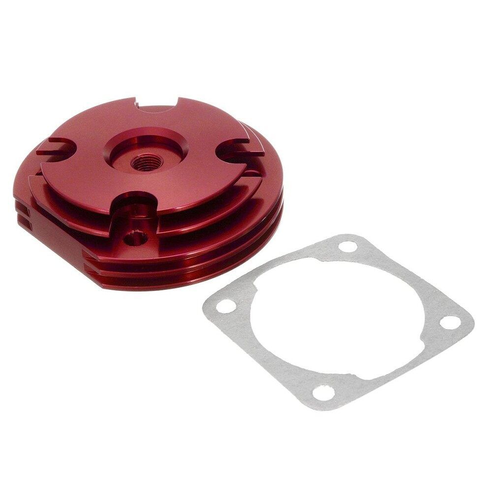 2 Stroke Engine Motorized Bike Cylinder Head + Gasket For 49cc 60cc 66cc 80cc #Blue Red (red)