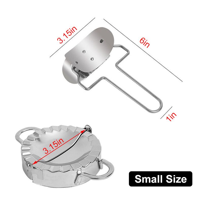 2x Stainless Steel Dumpling Mould Press Meat Pie Pastry Maker Dough Tool Small