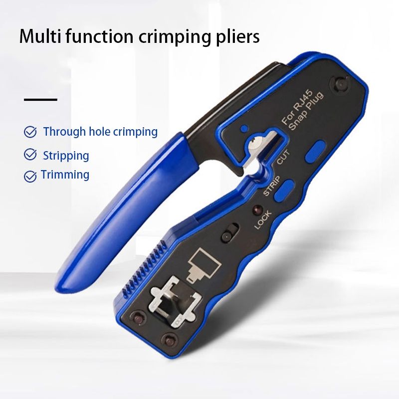 Ethernet RJ45 Pass Through Crimping Tool