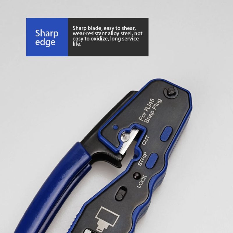 Ethernet RJ45 Pass Through Crimping Tool