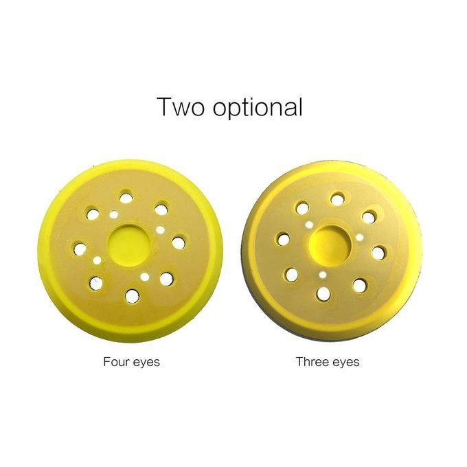 5in 125mm 8-Hole Ba K-up Sanding Pad Hook And Loop Sander Ba King Pad Tool-Yellow-Black-4 Nail