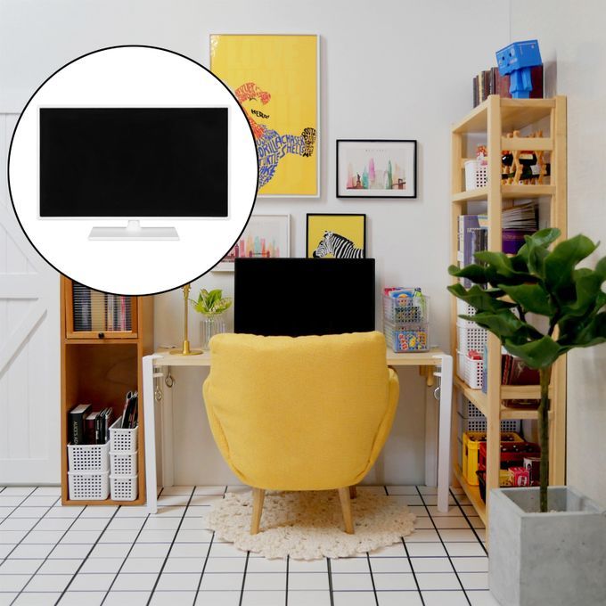 Dollhouse Miniature TV Television LCD Wide Scene 112 16 For White