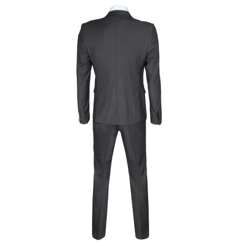 Men's Modern Suit Pin Lapel Semi-fitted Suit - Grey - Ms-4757