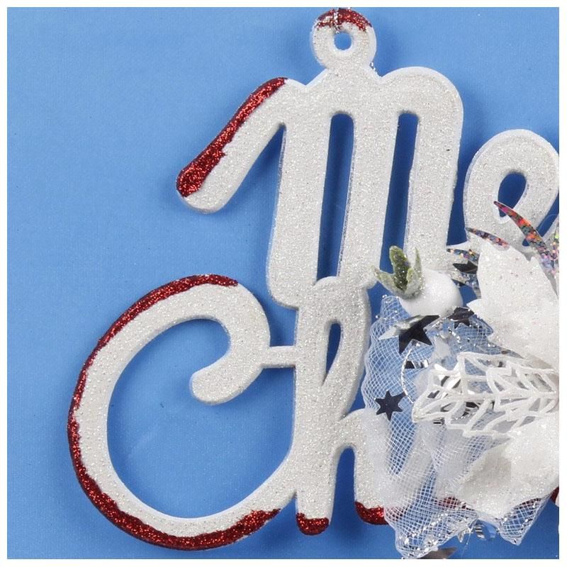 White Christmas Home Door Window Ornaments, Merry Christmas