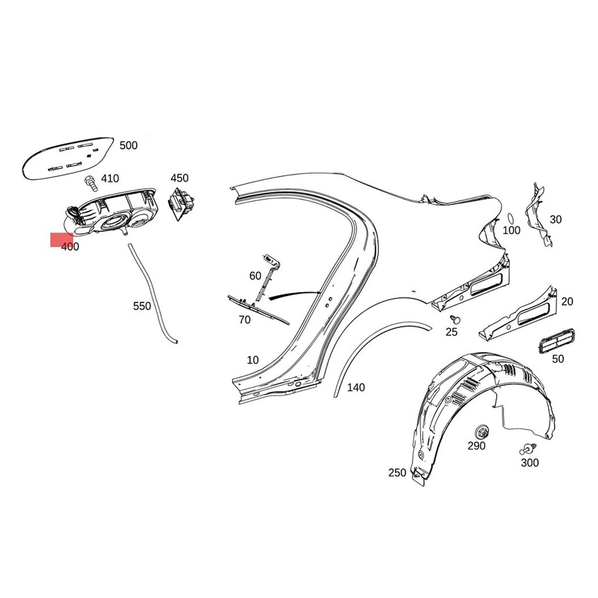 A2136302503 Car Gasoline Flip Mechanism for - W213 E-Class