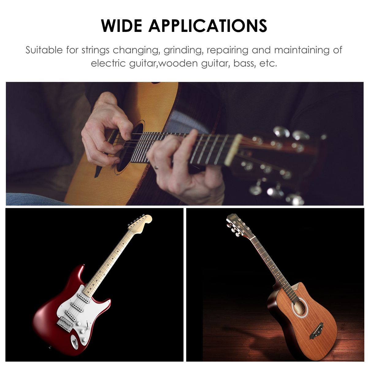 Guitar Repair Maintenance Tools Kit Including Guitar Frets