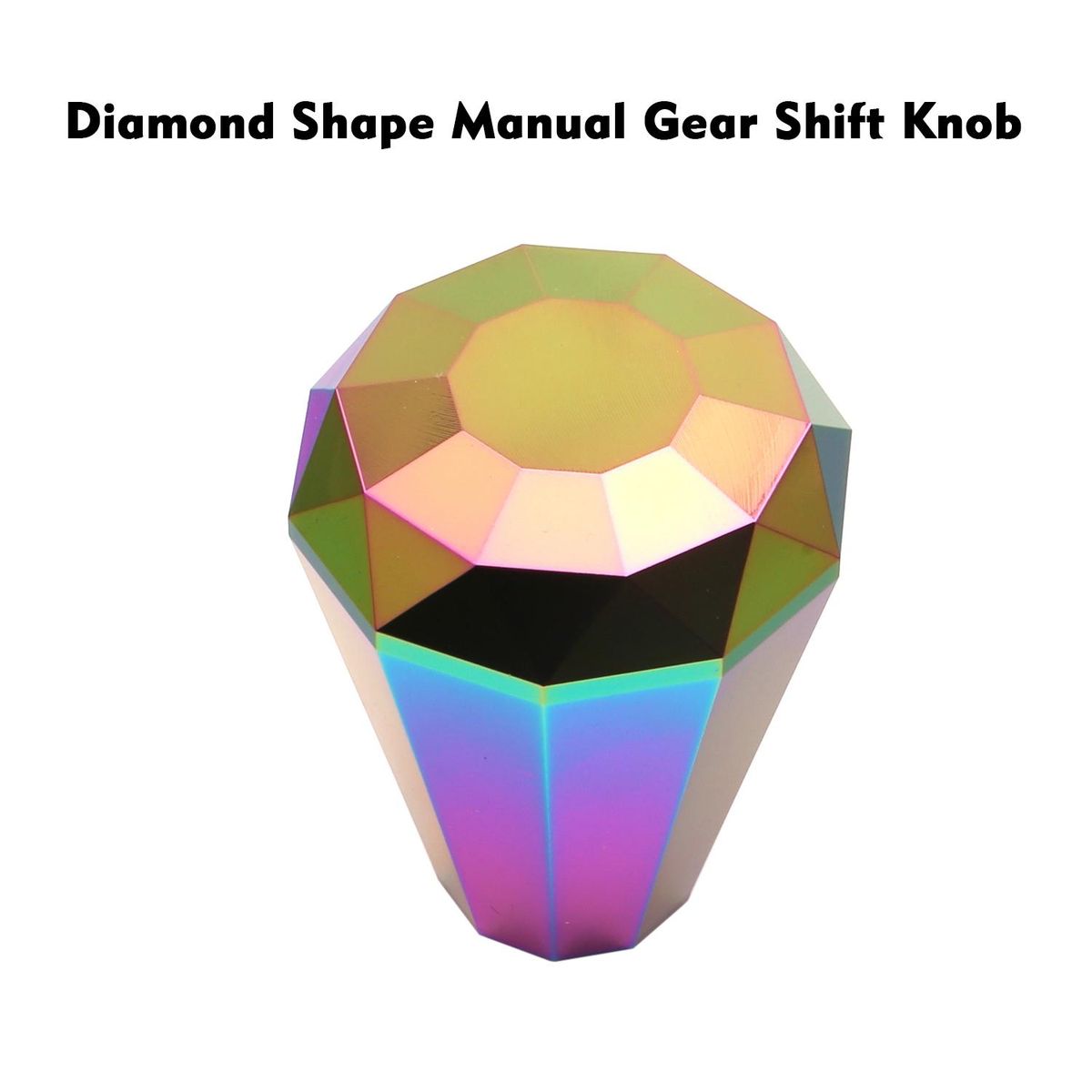 Universal Diamond Shape Manual Gear Shift Knob fitment for Car Manual Transmission and Automatic Transmission Without Lock Button