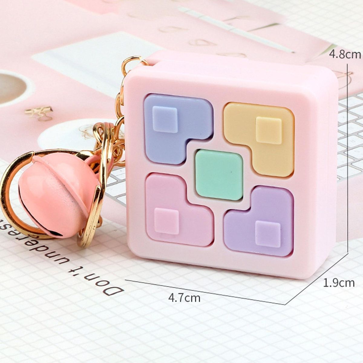 Key Chain Memory Game Machine Gaming Box Pink