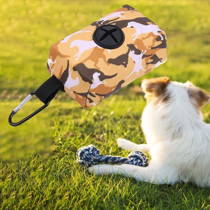 Pet Waste Bag Dispenser Holder W/ Clip Doggy Poo Bag Yellow