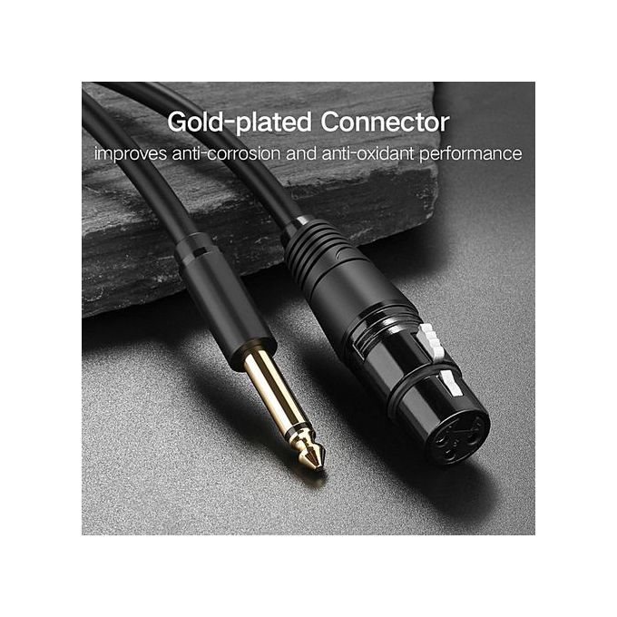 5M 6.5mm Jack To 3pin XLR Shielded Microphone Cable For Microphones,Powered Speakers,Sound Consoles By HonTai