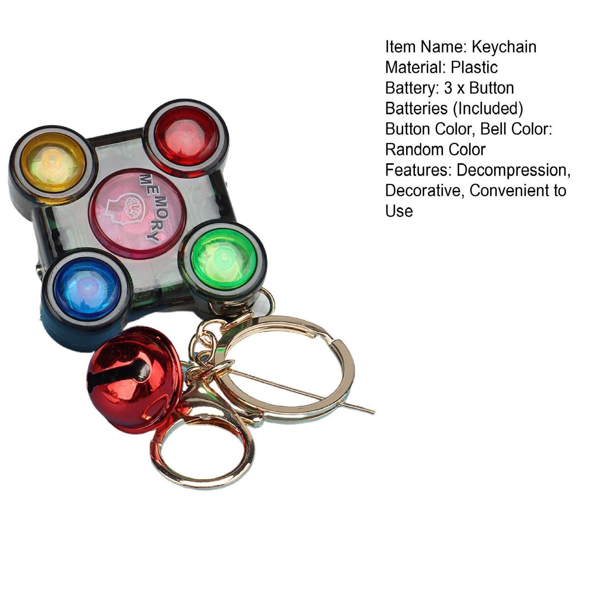 Memory Machine Pocket Memory Machine Toy Keychain Clear Black