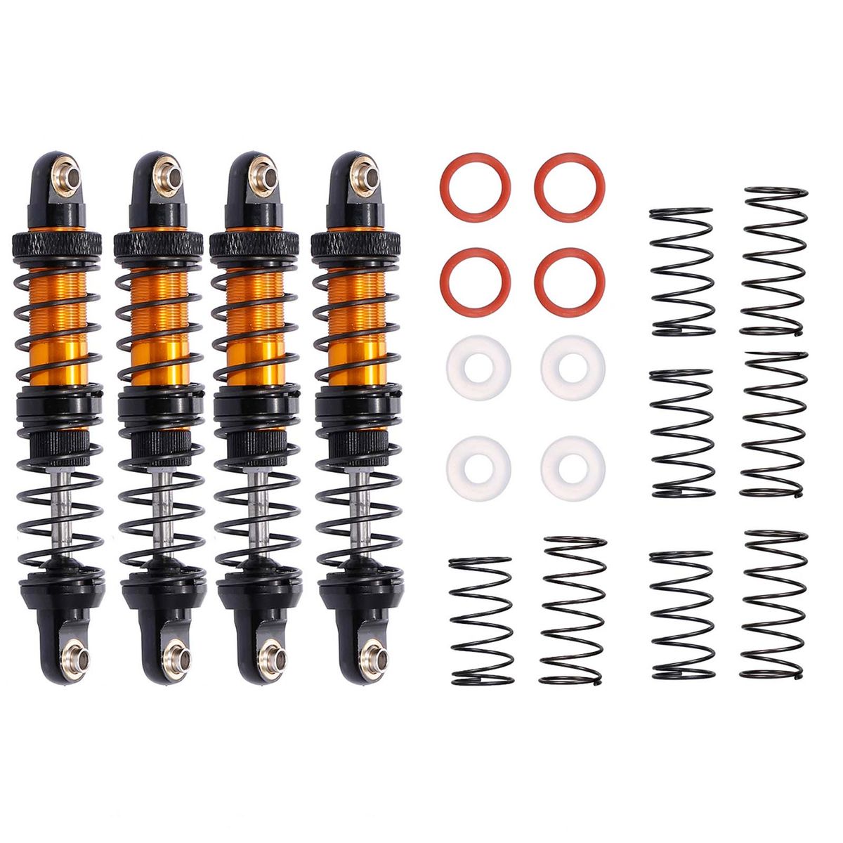 4pcs Adjustable 70mm Metal Shock Absorber Damper For 1/10