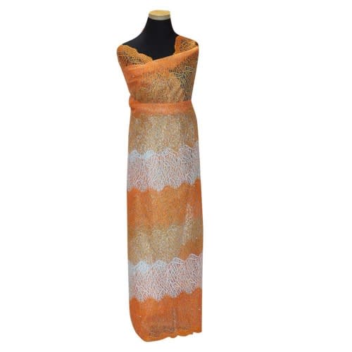 Net Cord- Mixed Orange ,white And Champagne Gold