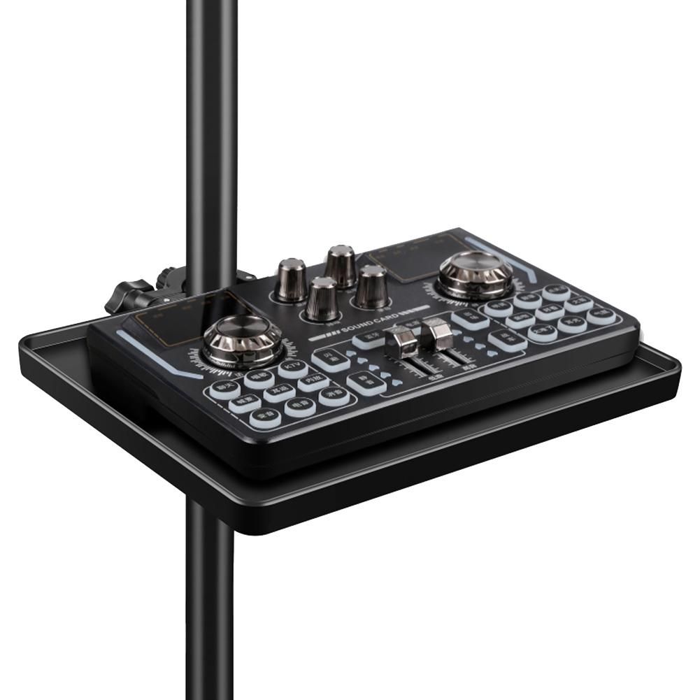 Sound Card Tray Phone Holder Microphone Stand with Phone Clip Suitable for Live Tripod Bracket Accessories- 16.5X22Cm