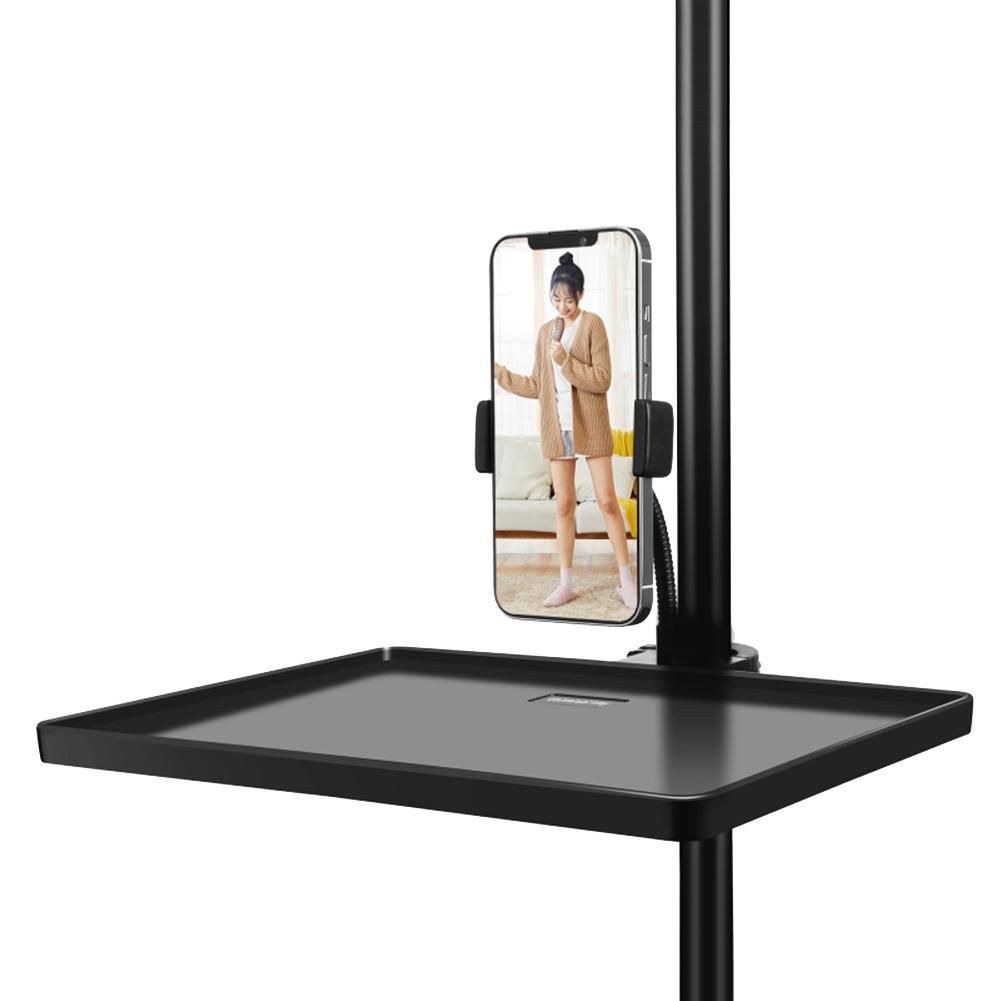 Sound Card Tray Phone Holder Microphone Stand with Phone Clip Suitable for Live Tripod Bracket Accessories- 16.5X22Cm