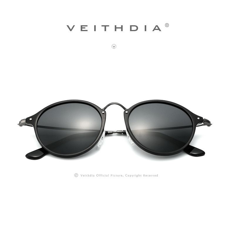 Brand Fashion Unisex Sun Glasses Polarized Coating Mirror Driving Sunglasses Round Male Eyewear For Men/Women 6358(Grey)    CUIII