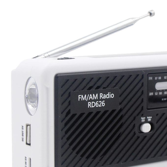 Emergency Radio Solar Power Dynamo Crank AM/FM Alert Radio & LED Lamp