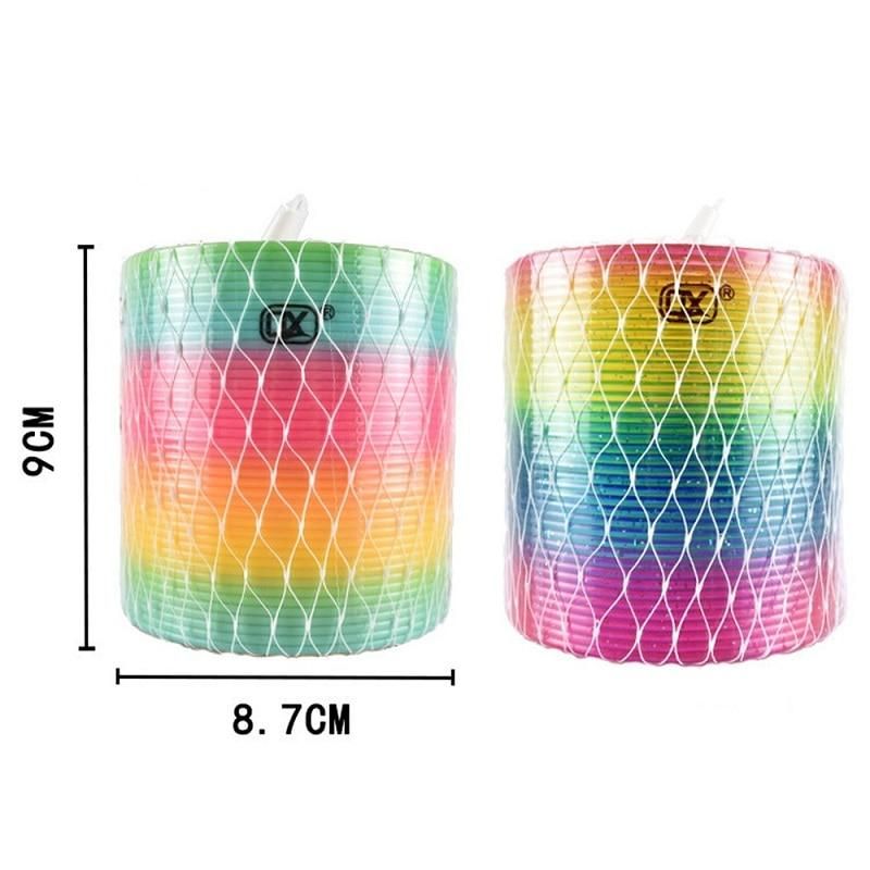 Color Rainbow Circle Funny Magic Toys Early Development Educational Folding Plastic Spring Coil Children Creative Magical Toys