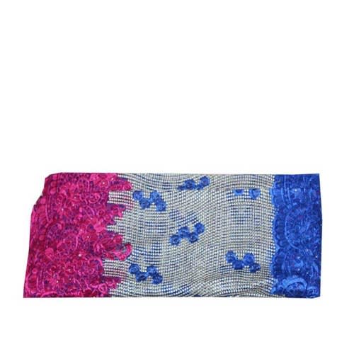 Tulle Lace - Mixed Purple And Blue 5 Yards