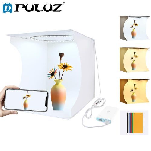 Lightbox Mini Foldable Photo Studio Box Photography LED 30cm Lightbox Studio Shooting Tent Kit &6 Color Backdrops