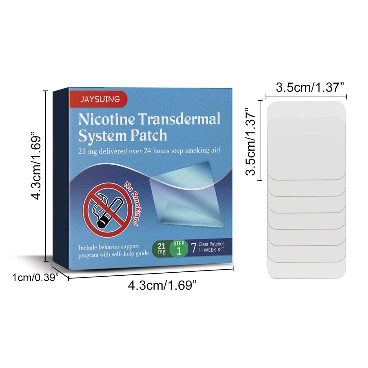 Jaysuing 7pcs/Box Quit Smoke Plaster Stop Smoking Patches Natural Herbal Anti-Smoking Patch for Men Women Quit Smoke Plaster