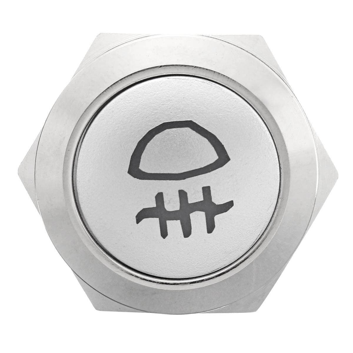 Details About Durable 19mm Car Push Gray Latching Button Housing Red Fog Light LED Switch