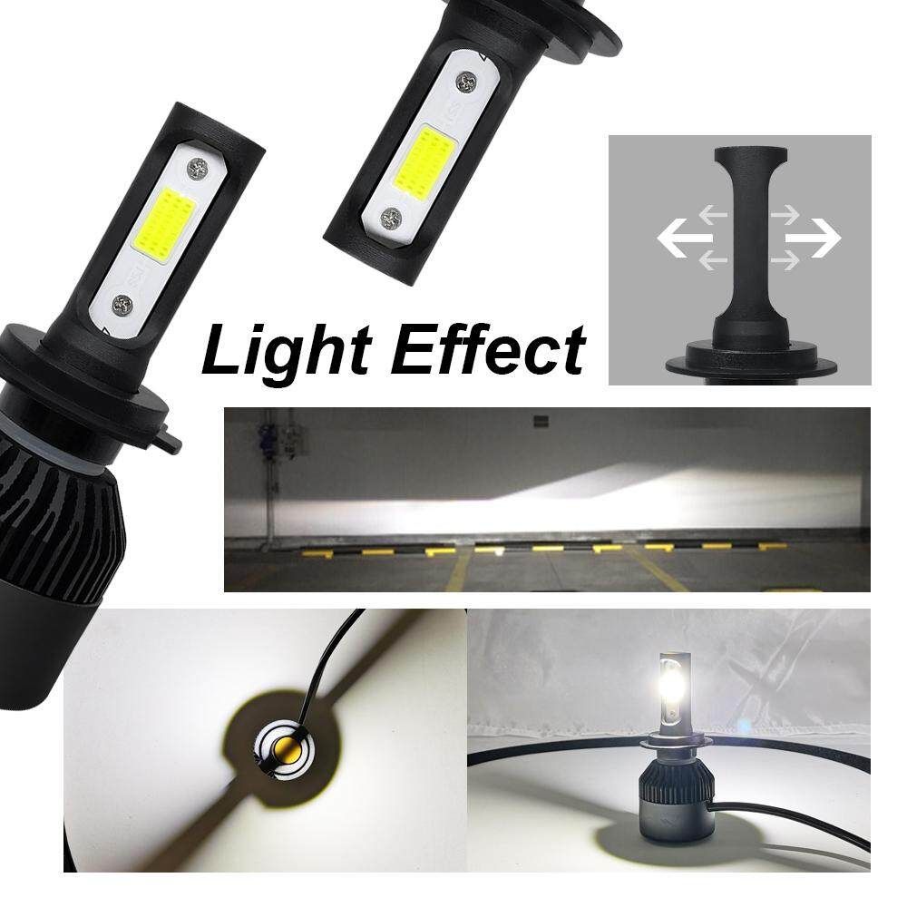2x 500W 80000LM 6500K H7 Car COB LED Conversion Headlight Replace Haloge Bulb KIT H7