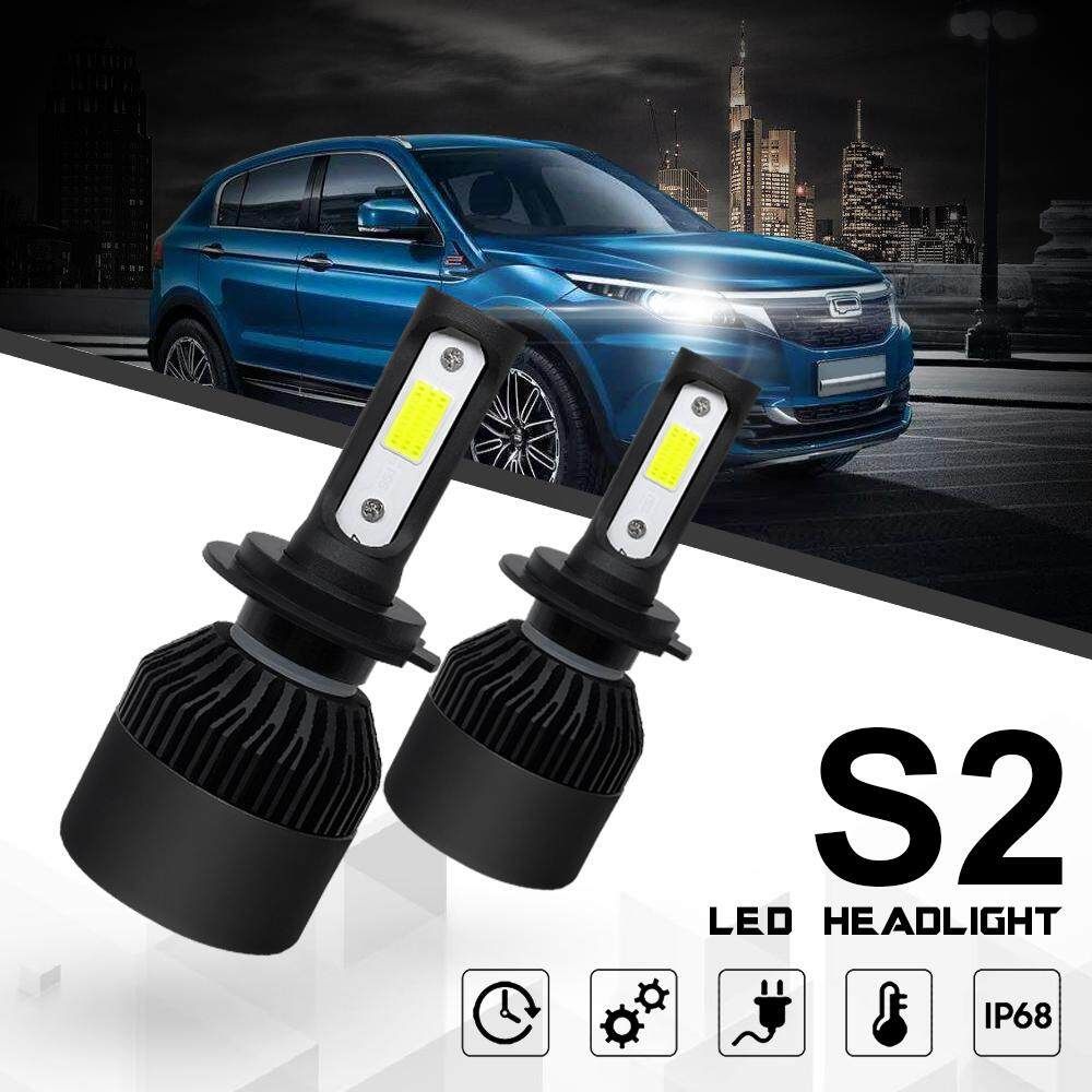 2x 500W 80000LM 6500K H7 Car COB LED Conversion Headlight Replace Haloge Bulb KIT H7