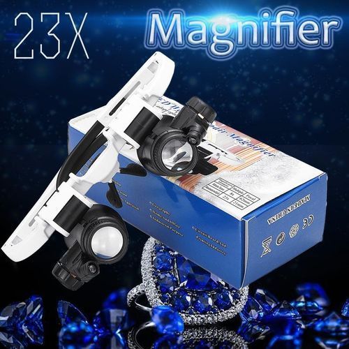 Magnifier Glass 23 Times Adjustable LED Light For Repairing