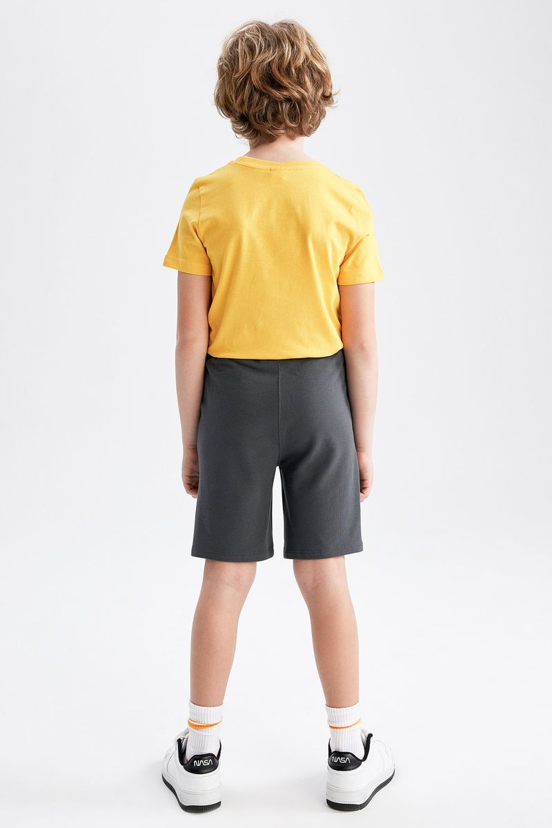 Boy Casual Regular Fit Knitted Short - Anthracite