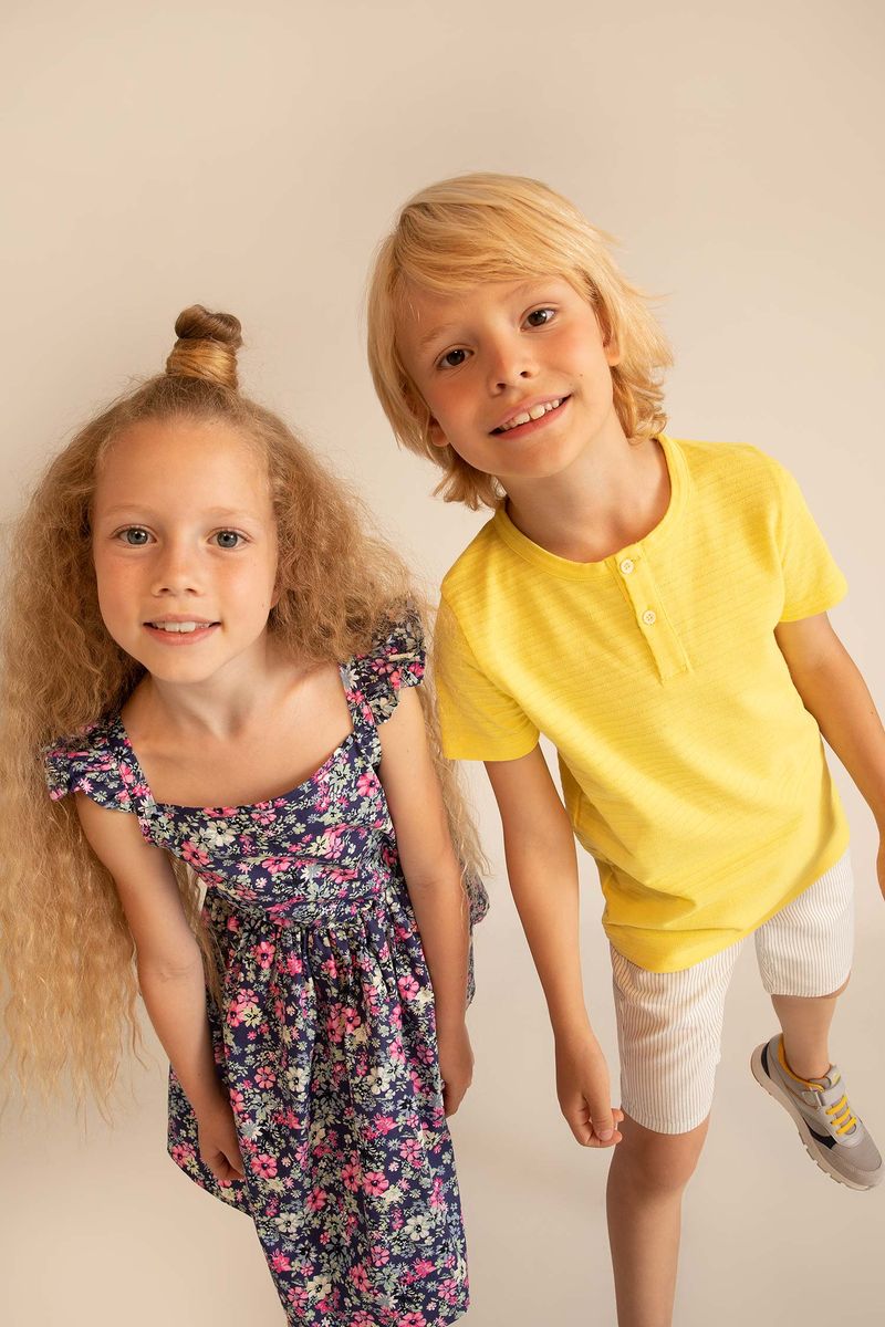 Boy Bermuda Cotton -White-