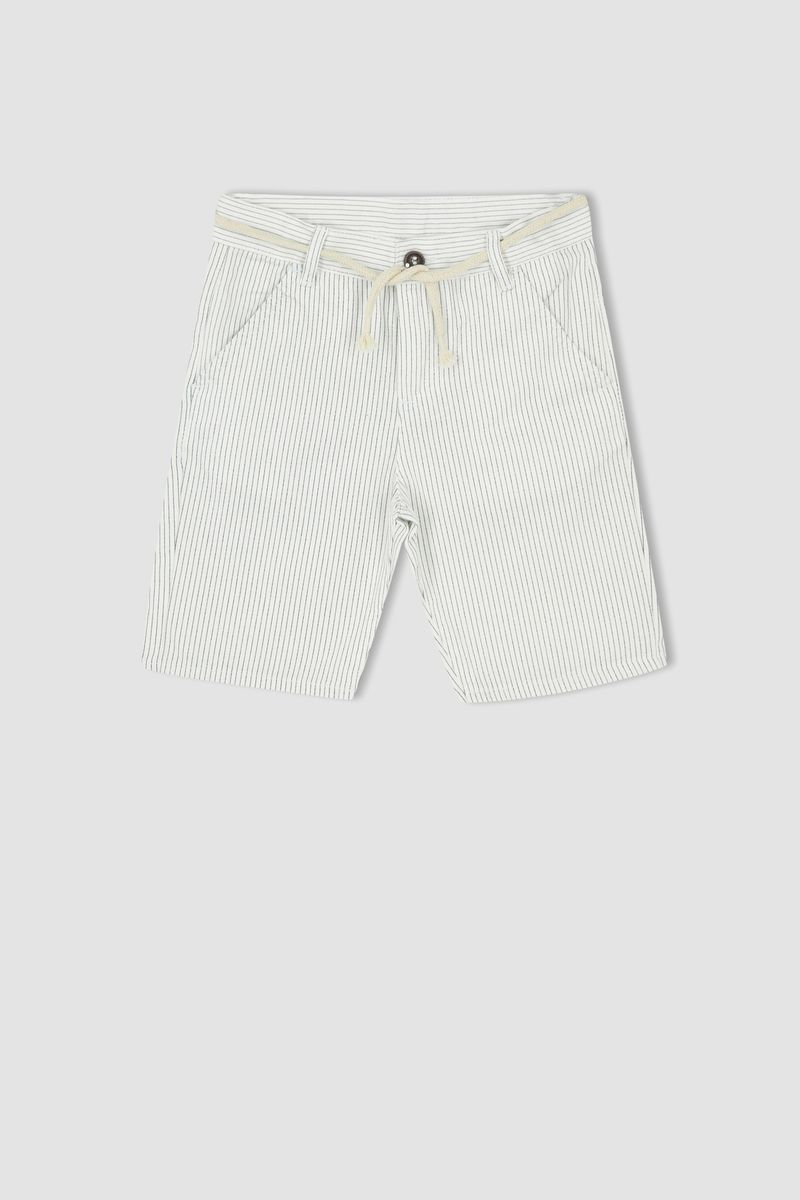 Boy Bermuda Cotton -White-