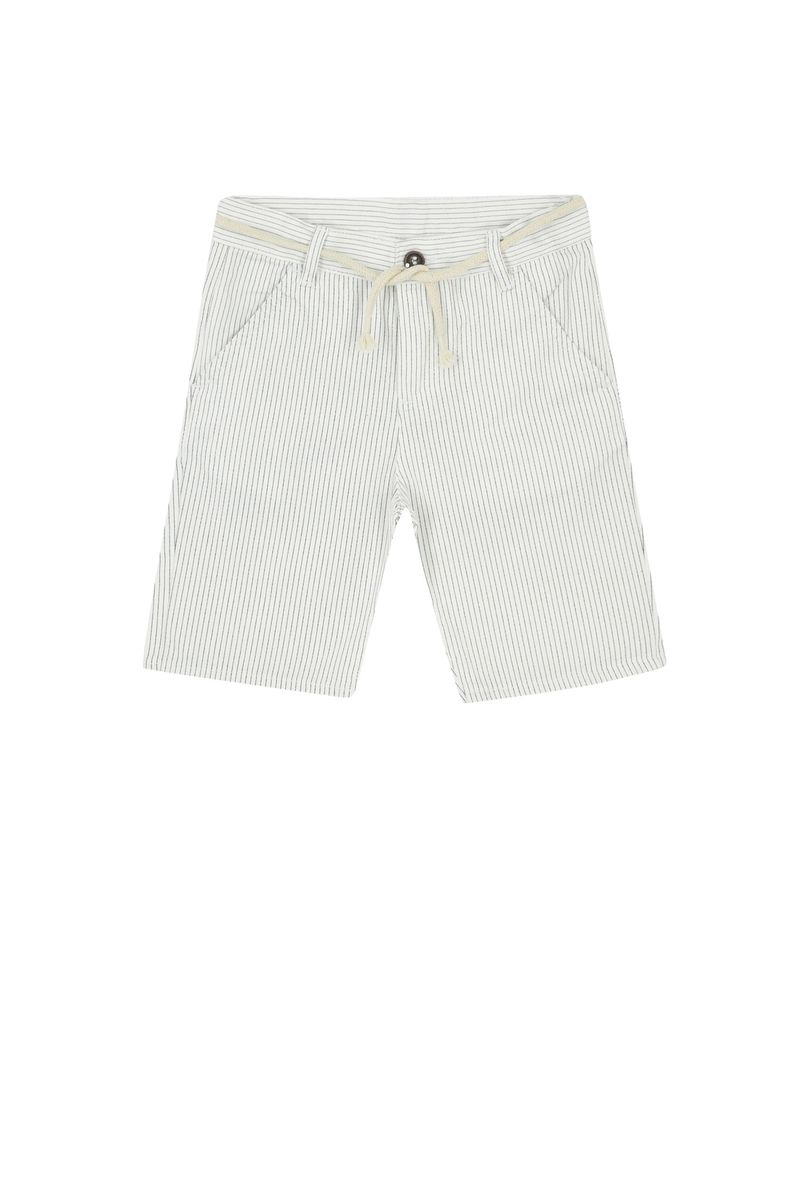 Boy Bermuda Cotton -White-