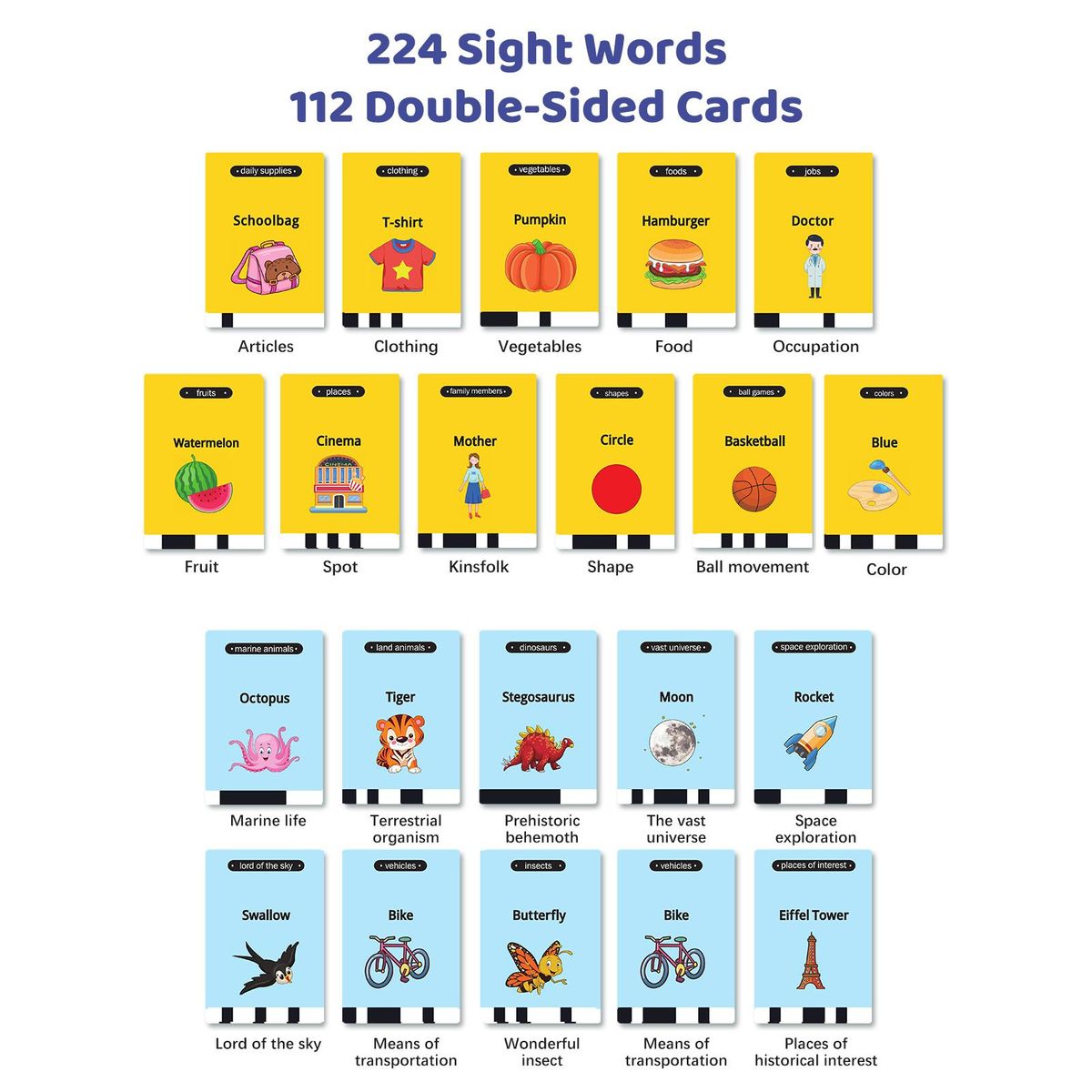 Talking Flash Cards Writing Tablet 2 in 1 Educational Child LCD Drawing Board Autism Sensory Speech Therapy Toddler Talking Flash Cards Drawing Tablet for Kids with 224 Sight Words Blue