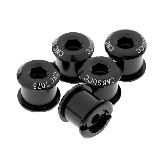 5Pcs Aluminum Alloy Bike Bicycle Chainring Crankset Bolt M8x5mm Black