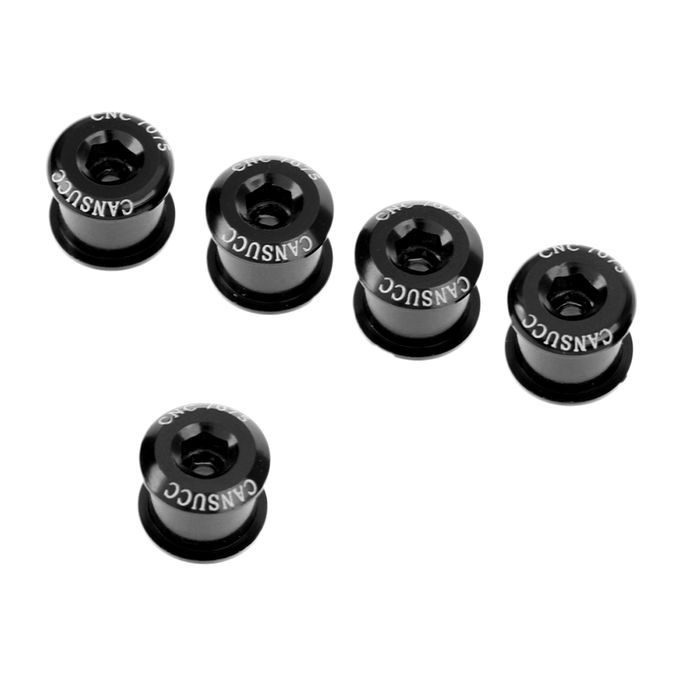 5Pcs Aluminum Alloy Bike Bicycle Chainring Crankset Bolt M8x5mm Black