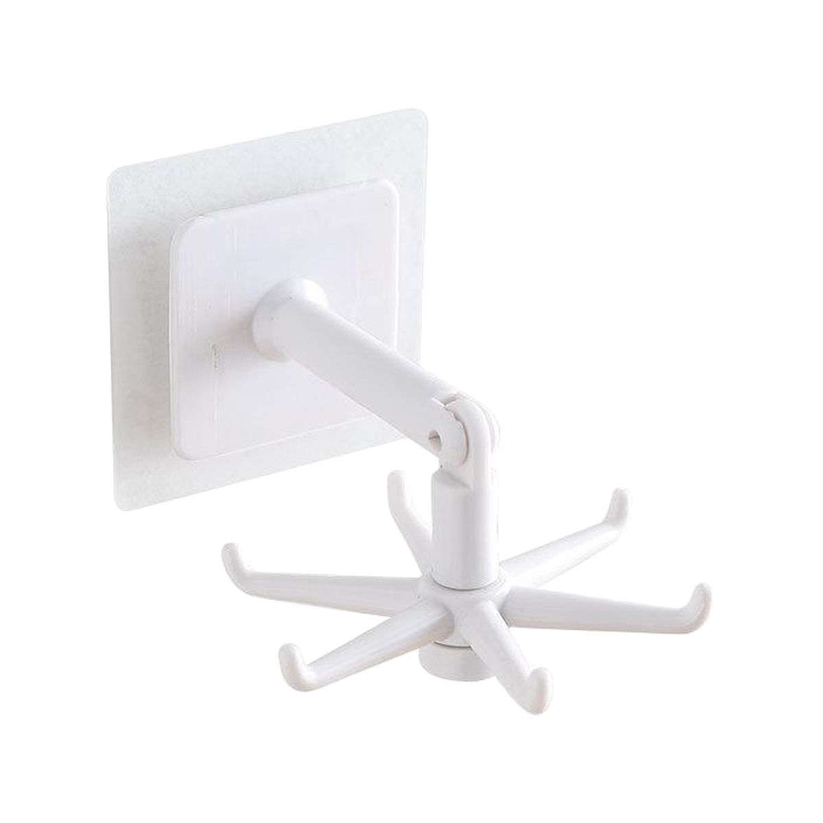 3 X Under Shelf Rotating Hook Holder Kitchen Cabinet White 3pcs